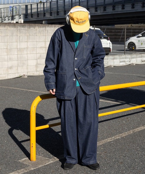 「Perushu」 デニムジャケット MEDIUM インディゴブルー メンズ_画像9