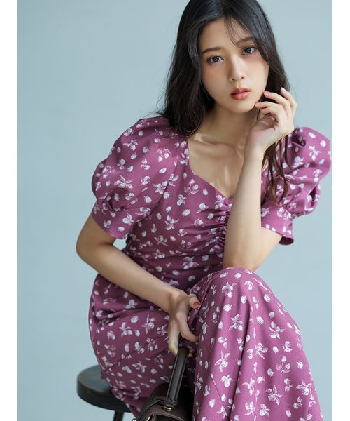 ワンピース 「販路限定サイズあり」Sustainableフルーツプリントワンピースの画像