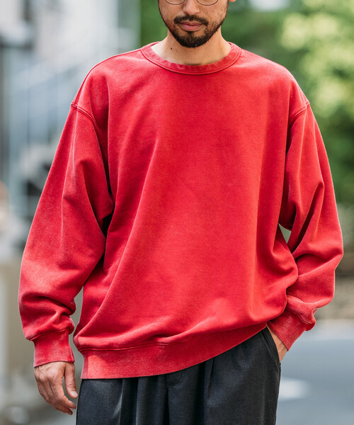 「FREAK'S STORE」 スウェットカットソー SMALL チャコールグレー メンズ_画像2