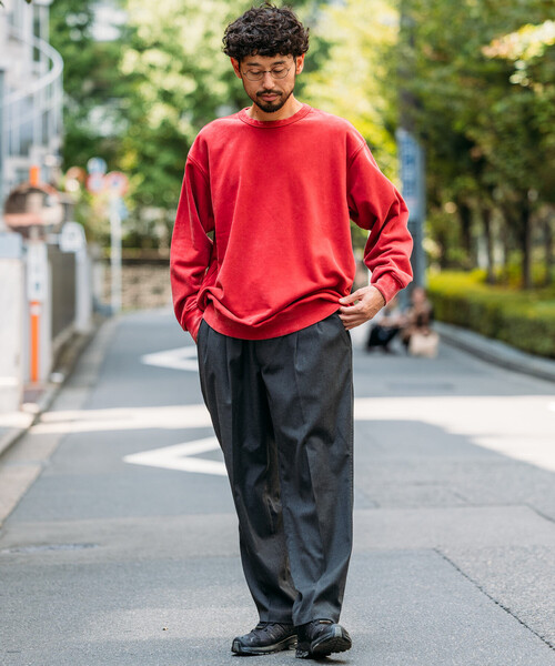 「FREAK'S STORE」 スウェットカットソー SMALL チャコールグレー メンズ_画像6