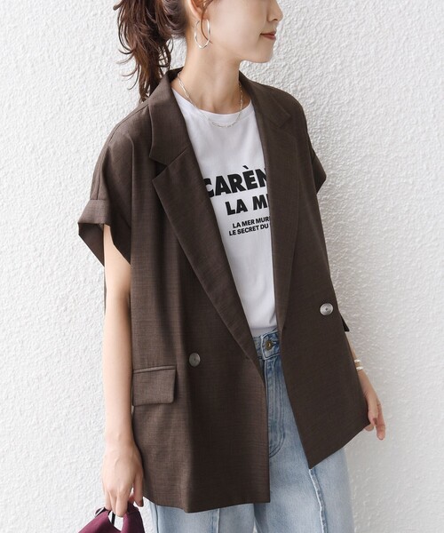 【美品】URU 19AW ウールオーバージャケット ブラウン サイズ3 SHIPS（シップス） ジャケット テーラードジャケット 「実力派