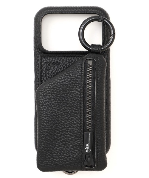 ajew ブラック ジッパー付きケース　17promax美品 ajew（エジュー） スマホケース ajew/エジュー/別注「ひも付き