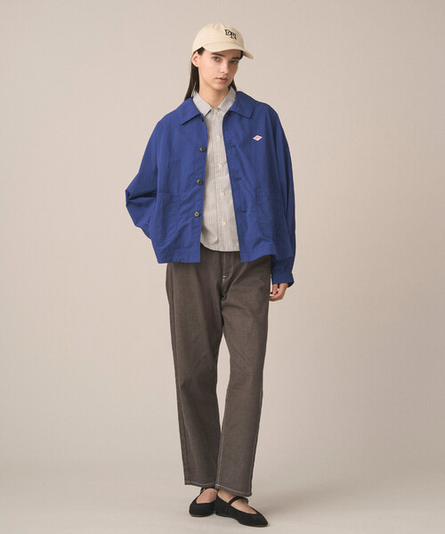 Danton（ダントン） 長袖シャツ 38 ブルー レディース : ZOZOTOWN