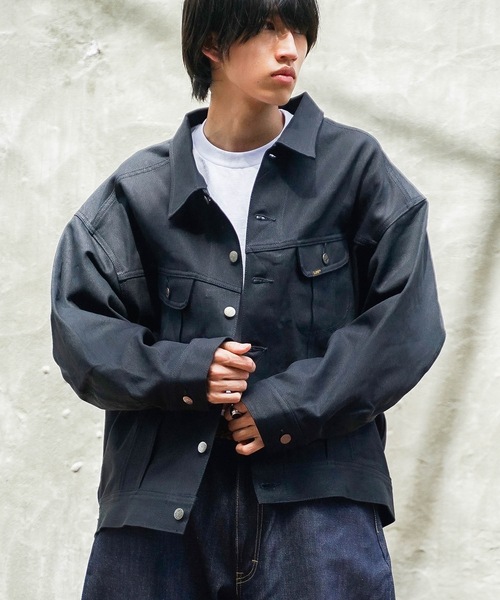 Lee ダークデニム デニムジャケット L Lee（リー） デニムジャケット MEDIUM ブラック メンズ : ZOZOTOWN