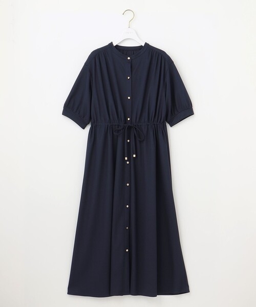 「ANY SIS」 半袖ワンピース 2 ネイビー レディース_画像4