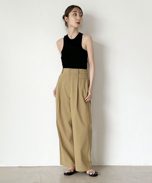 「NOBLE」 チノパンツ 38 ベージュ レディース_画像2