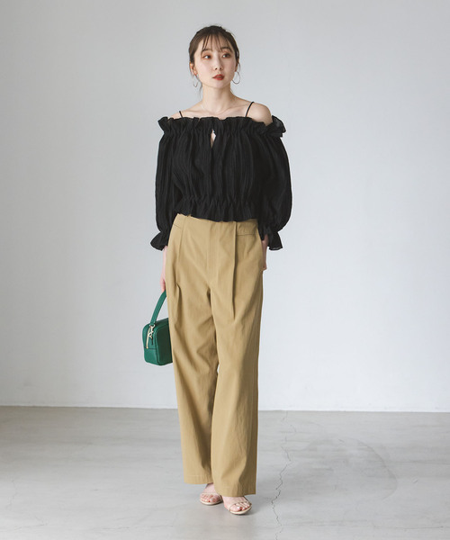 「NOBLE」 チノパンツ 38 ベージュ レディース_画像5