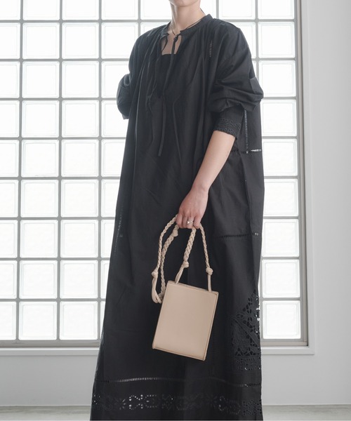 Pqran（クラン） ワンピース カットワーク刺繍カフタンワンピース