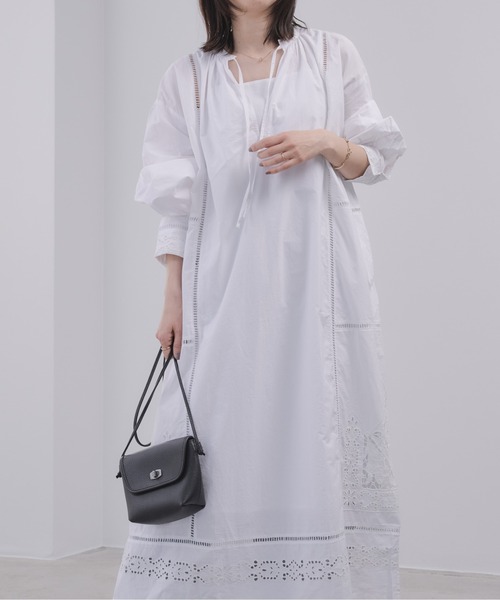 Pqran（クラン） ワンピース カットワーク刺繍カフタンワンピース