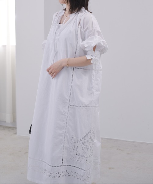 Pqran（クラン） ワンピース カットワーク刺繍カフタンワンピース