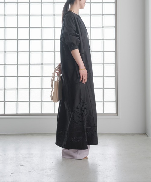 Pqran（クラン） ワンピース カットワーク刺繍カフタンワンピース