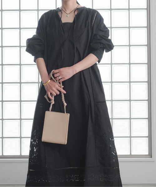 Pqran（クラン） ワンピース カットワーク刺繍カフタンワンピース