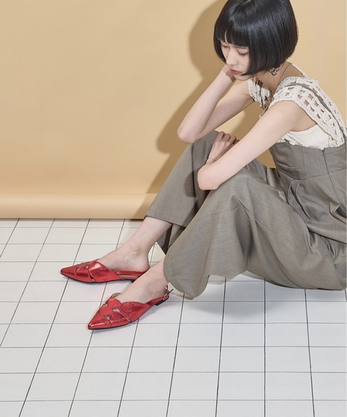 「THE YOn」 フラットサンダル 39 シルバー レディース_画像3