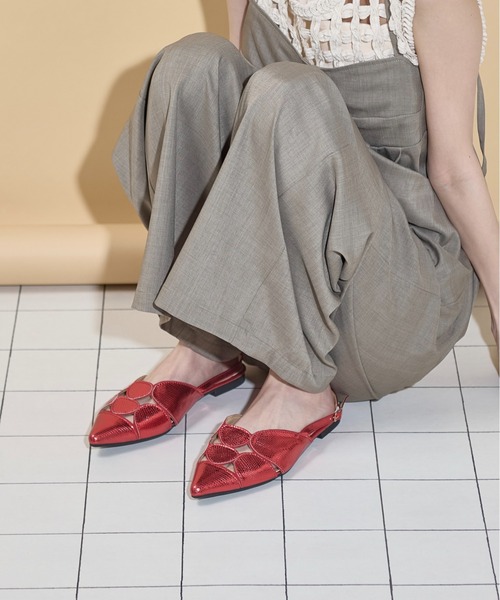 「THE YOn」 フラットサンダル 39 シルバー レディース_画像4
