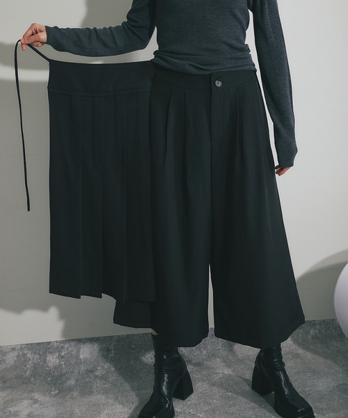 「SMILE ORCHID」 クロップドパンツ S ブラック レディース_画像9