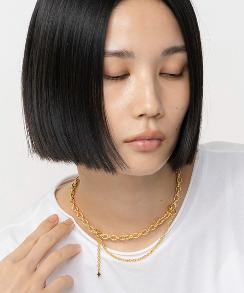 「LAPUIS」 チョーカー FREE シルバー レディース_画像9