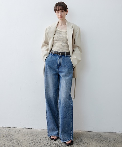 「tageechita」 デニムパンツ L インディゴブルー レディース_画像5