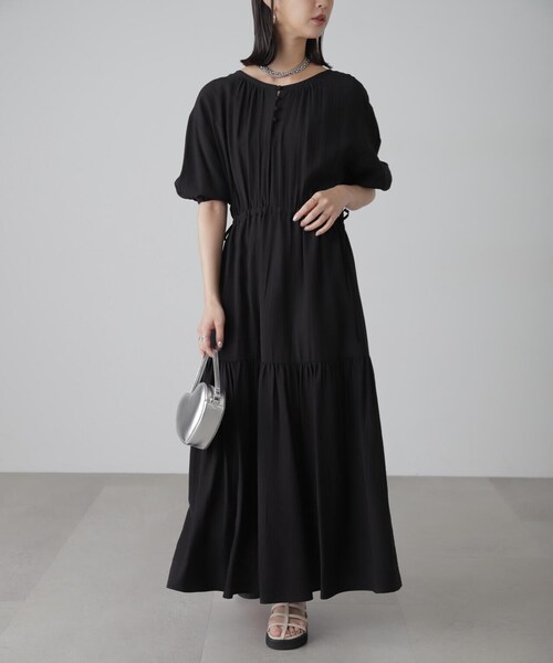 「FREE'S MART」 半袖ワンピース MEDIUM レッド レディース_画像7