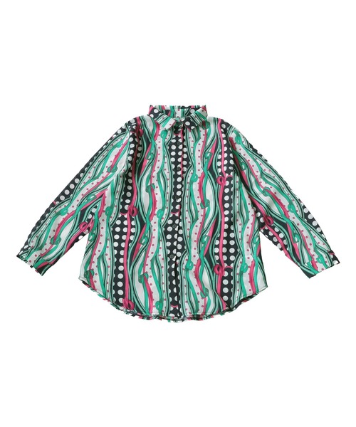 「antiqua」 長袖シャツ ONESIZE グリーン レディース_画像4