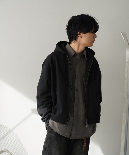 「WYM LIDNM」 長袖シャツ M チャコール メンズ_画像7