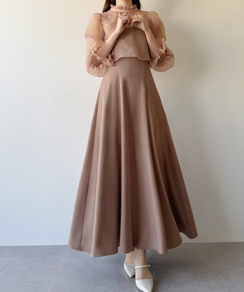 「mipiarl」 コンビワンピース LARGE ライトブルー レディース_画像2