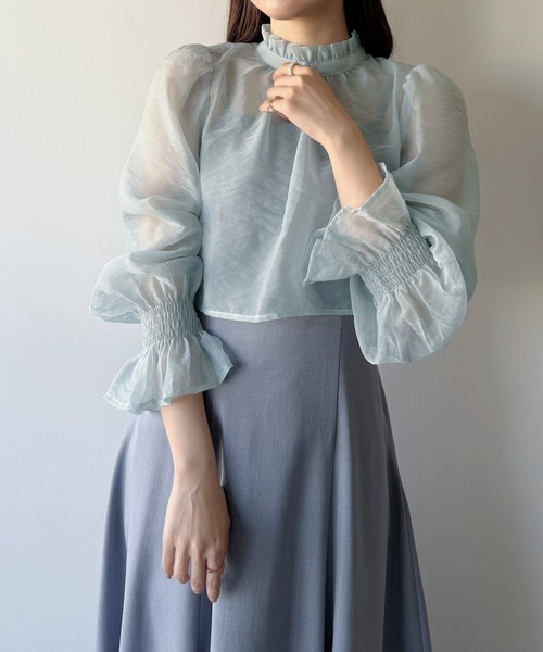 「mipiarl」 コンビワンピース LARGE ライトブルー レディース_画像7