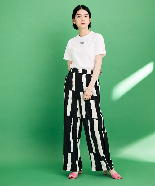 tシャツ 「The Skirt Chronicles for BIOTOP」Embroidery Tee レディース ADAM ET ROPE' tシャツ 「The Skirt Chronicles for BIOTOP