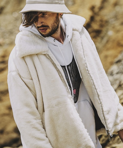 NO ID.（ノーアイディー） コート ジャケット 「NO ID.」Fake Fur Big