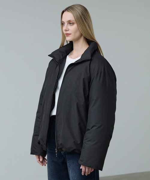 ダウンジャケット ダウン 「CALLNE」Double Zip padded Jacket/ダブルジップ中綿ジャケット(シームレス)