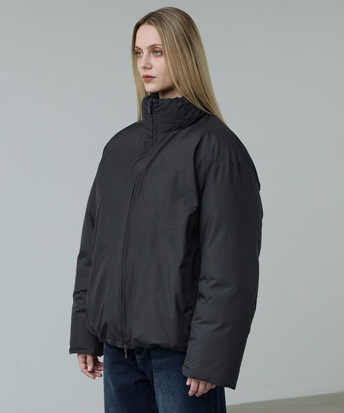ダウンジャケット ダウン 「CALLNE」Double Zip padded Jacket/ダブルジップ中綿ジャケット(シームレス)