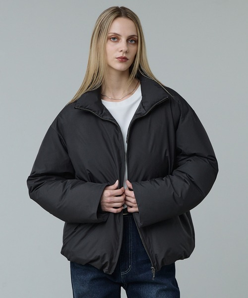 ダウンジャケット ダウン 「CALLNE」Double Zip padded Jacket/ダブルジップ中綿ジャケット(シームレス)