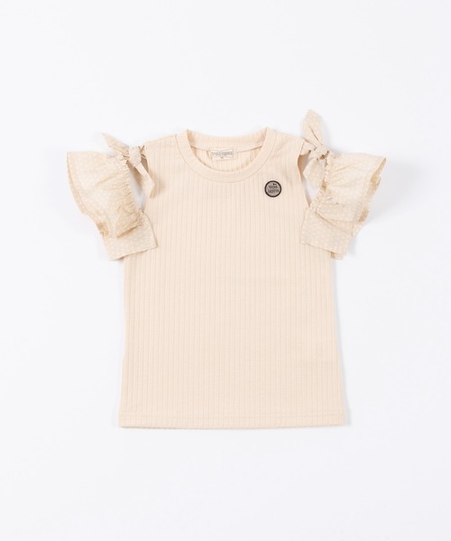 trois lapins kp tシャツ 肩開きデザイントップス(110〜160cm) キッズ 