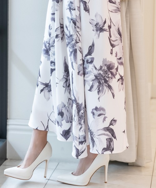 Julia Boutique スカート エレガンスフラワーボリュームフレア