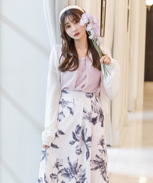 Julia Boutique スカート エレガンスフラワーボリュームフレア