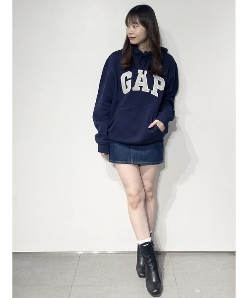 【最終お値下げ中‼️】【新品】GAP ネイビー ロゴパーカー GAP（ギャップ） パーカー GAPアーチロゴ パーカー(ユニセックス