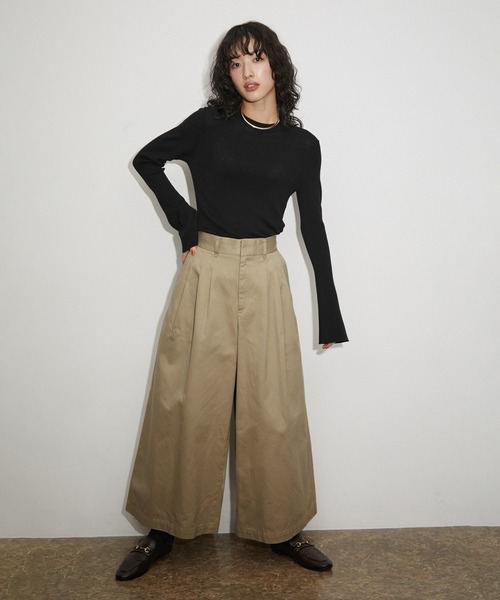 ★*i様 【ADAM ET ROPE' 】ワイドチノパンツ ADAM ET ROPE' チノパン 「新色追加」「WEB限定」2タック ワイド