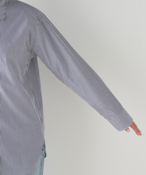 ドゥーズィエムクラス DEUXIEME CLASSE Ivy Style シャツ ストライプ ワインレッド 白 /MI ■OS レディース 中古】ドゥーズィエムクラス DEUXIEME CLASSE Ivy Style シャツ