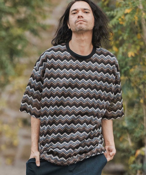 CAMBIO シャツ mt8795- Key Knit Lace Short Sleeve Pullover 鍵