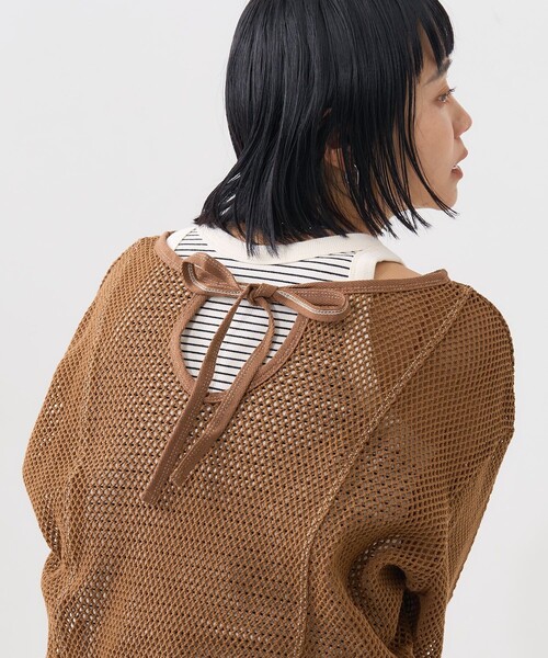 tシャツ 2wayチョーカーシアートップス レディース 前後2wayフロッキーシアートップス [C7306] - レディース