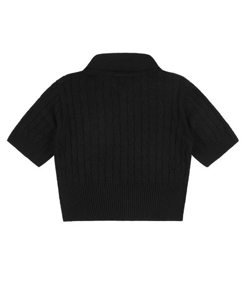 カーディガン A'GEM/9 × .kom 「 FANCY CLUB/ファンシークラブ」 CABLE KNIT CROP CARDIGAN/ケーブルニ A'GEM/9 × .kom 『 FANCY CLUB/ファンシークラブ』 CABLE KNIT