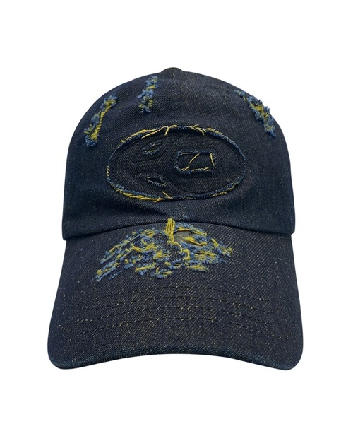 【SLOWACID】★人気★ディストレストウォッシングデニムキャップ Headwear - SLOWACID