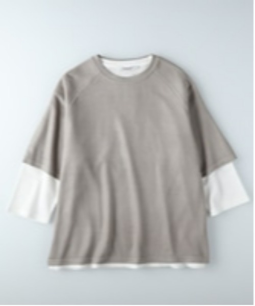 I ❤️ HG ラグランスリーブ 七分袖カットソー Right-on tシャツ ラグラン7分袖レイヤード メンズ レディース