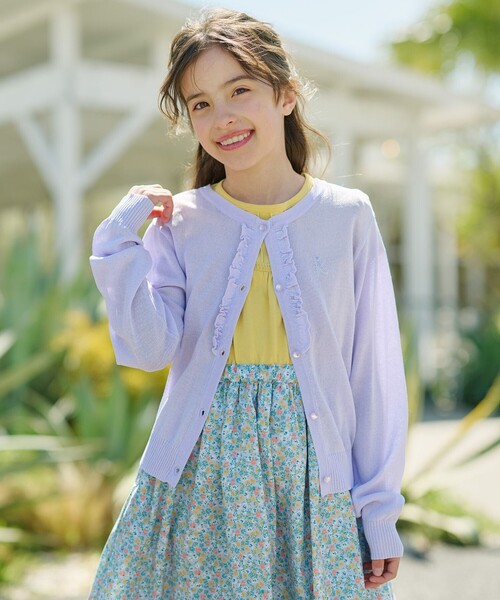 組曲 カーディガン 「110-140cm」シアー キッズ 子供服 女の子