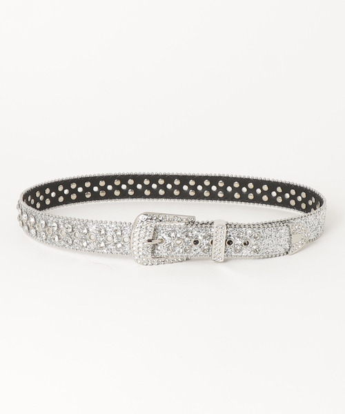 KOM（ドットコム） ベルト 「.KOM/ドットケーオーエム」ラインストーン