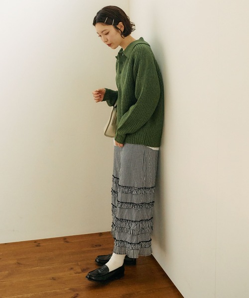 fig London パンツ _DECO gingham pants レディース : ZOZOTOWN