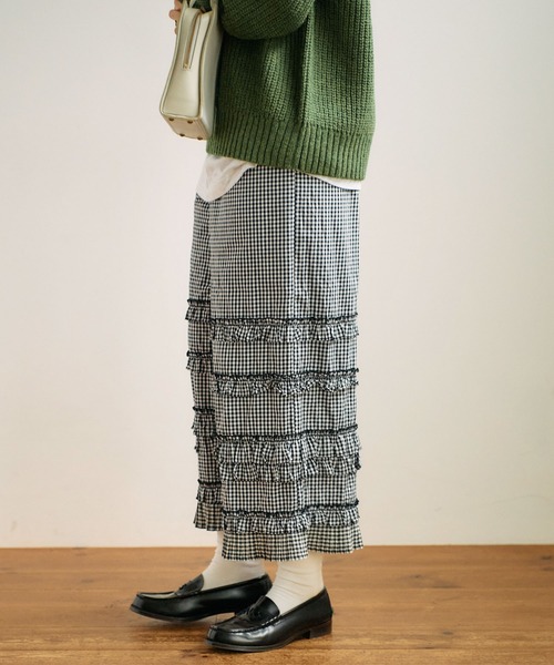 fig London パンツ _DECO gingham pants レディース : ZOZOTOWN