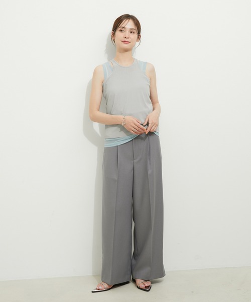 アンサンブル レイヤードタンクニットセット led.tokyo】LAYERED TANK SET/レイヤードタンクセット（タンク