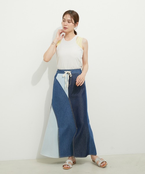 LGBタンクトップと、スカート2点セット Unblend】Unblend Basic 2セット ヘンリーデザイン＆アメリカン
