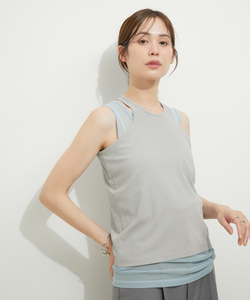 「LE CERCLE par rope'」 ノースリーブブラウス FREE ブラウン系その他2 レディース LE CERCLE par rope' ブラウス シャツ 前後2WAYラグランブラウス