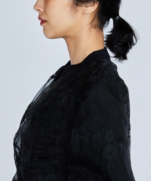 アナイ パールブルゾン ニット ジャケット ジップアップ 36 ベージュ